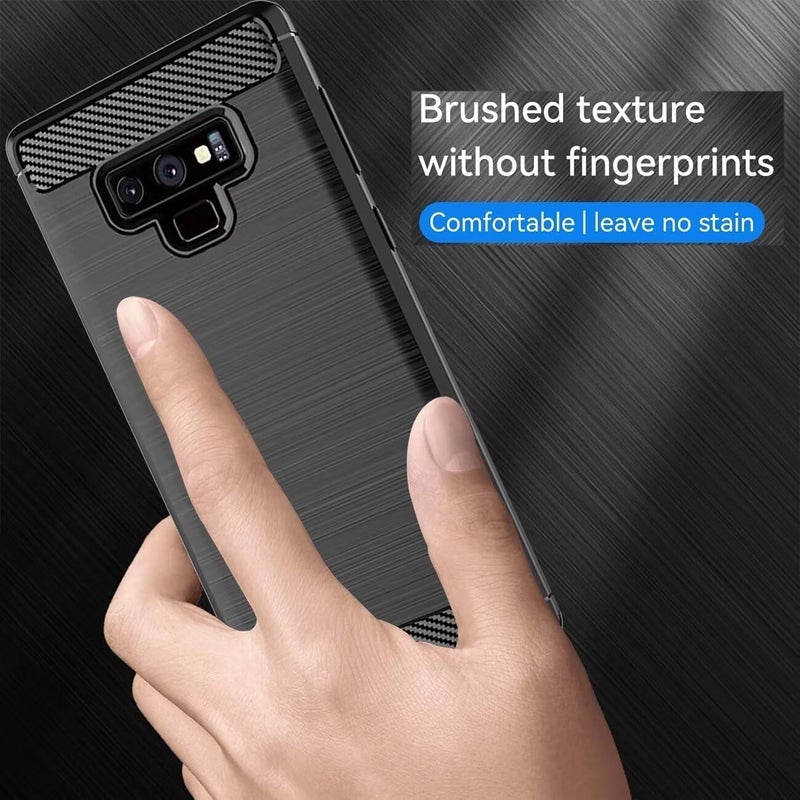 Aikcks for Samsung Galaxy Note9 Phone case, Shockproof, Scratch Resistant Carbon Fiber Jacket, Soft TPU, for Galaxy Note9 case (Black,) - Image 2